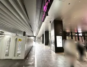 新南口を目指す。JR渋谷駅「新南改札」を出て右に進み、渋谷サクラステージ内を直進する（左側は線路）