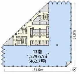城山トラストタワーの外観