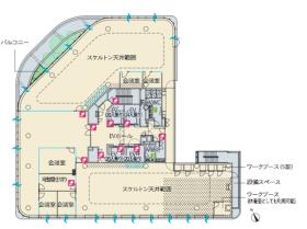 八重洲通沿い260坪！新築綺麗なオフィス！の居抜き賃貸オフィス物件(約265坪) ｜居抜きオフィス物件検索サイト【vivit-ビビット】（サムネイル2）
