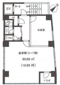 会議室1室付き！ 八丁堀駅徒歩2分の好立地の居抜き賃貸オフィス物件(約20坪) ｜居抜きオフィス物件検索サイト【vivit-ビビット】（2）