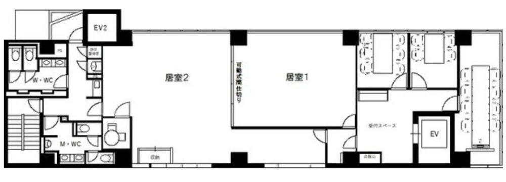 会議室も来客対応も整う赤坂のフルセットアップの居抜き賃貸オフィス物件(約65坪) ｜居抜きオフィス物件検索サイト【vivit-ビビット】（2）