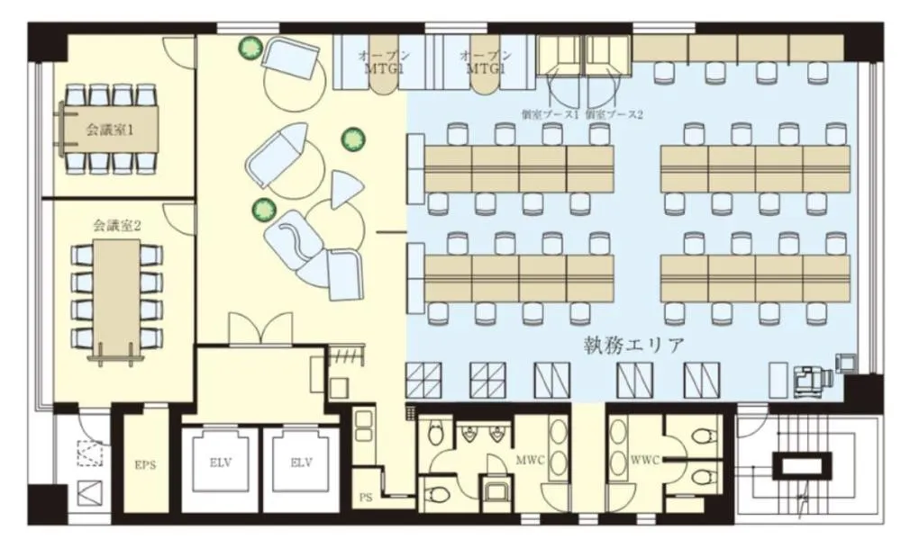 充実の共用部×フルセットアップの居抜き賃貸オフィス物件(約70坪) ｜居抜きオフィス物件検索サイト【vivit-ビビット】（2）