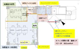 別階コワーキングも使い放題の三軒茶屋9名の拠点の居抜き賃貸オフィス物件(約15坪) ｜居抜きオフィス物件検索サイト【vivit-ビビット】（サムネイル2）