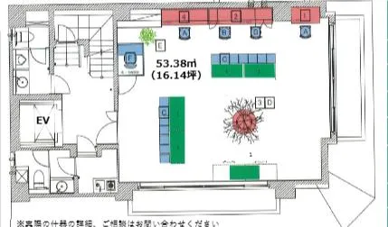 期間限定の拠点開設に応える一室の居抜き賃貸オフィス物件(約15坪) ｜居抜きオフィス物件検索サイト【vivit-ビビット】（2）