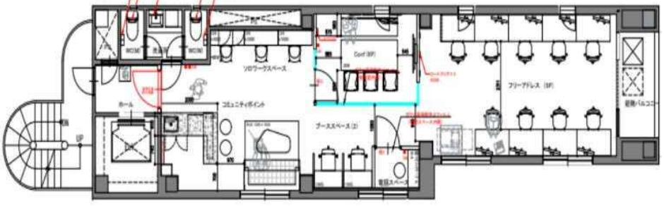 東京都墨田区両国 約25坪の居抜き賃貸オフィス物件(約25坪) ｜居抜きオフィス物件検索サイト【vivit-ビビット】（2）