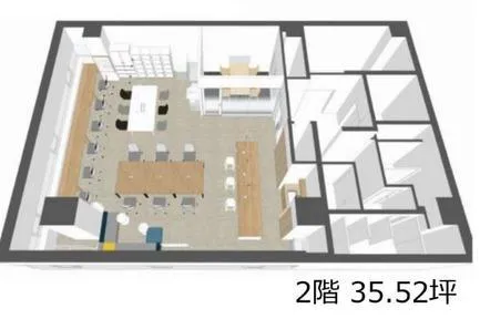 1 1の居抜き賃貸オフィス物件(約35坪) ｜居抜きオフィス物件検索サイト【vivit-ビビット】（2）