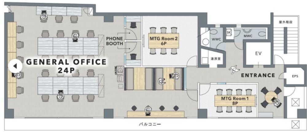 什器付き 渋谷駅最寄りの居抜き賃貸オフィス物件(約50坪) ｜居抜きオフィス物件検索サイト【vivit-ビビット】（2）