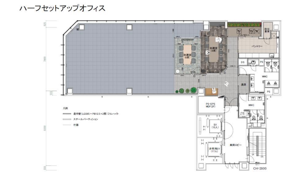 会議室2室！ グレードの高いオフィスの居抜き賃貸オフィス物件(約75坪) ｜居抜きオフィス物件検索サイト【vivit-ビビット】（2）