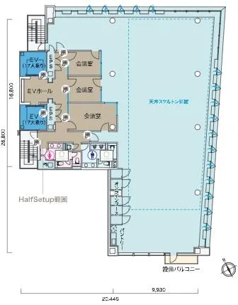 会議室3部屋・テレブース5部屋の居抜き賃貸オフィス物件(約150坪) ｜居抜きオフィス物件検索サイト【vivit-ビビット】（2）
