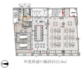 大型セットアップオフィスが募集中！おしゃれな内装！の居抜き賃貸オフィス物件(約130坪) ｜居抜きオフィス物件検索サイト【vivit-ビビット】（サムネイル2）