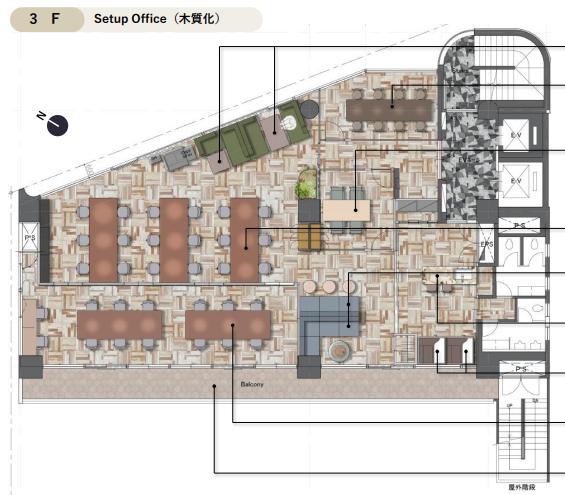 駅近 屋上スペースの居抜き賃貸オフィス物件(約65坪) ｜居抜きオフィス物件検索サイト【vivit-ビビット】（2）