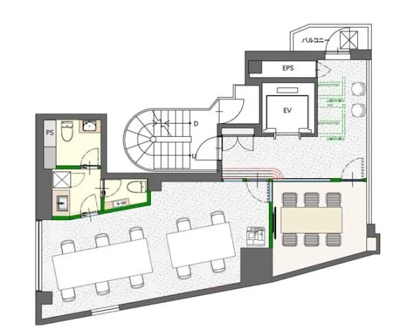 フルセットアップ 会議室１部屋ありの居抜き賃貸オフィス物件(約20坪) ｜居抜きオフィス物件検索サイト【vivit-ビビット】（2）