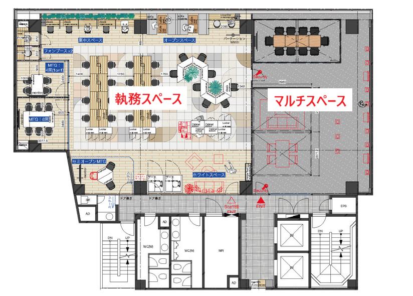 選べるセットアップオフィスの居抜き賃貸オフィス物件(約90坪) ｜居抜きオフィス物件検索サイト【vivit-ビビット】（2）