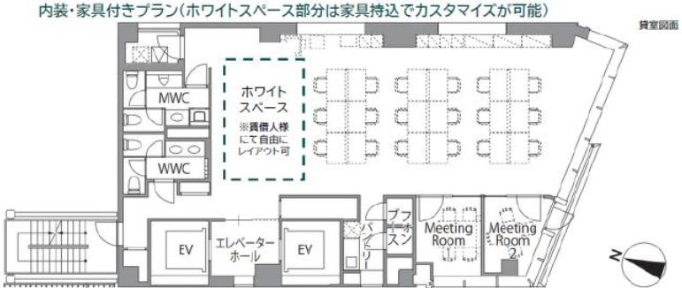 初期費用安い！ 原状回復なしの居抜き賃貸オフィス物件(約45坪) ｜居抜きオフィス物件検索サイト【vivit-ビビット】（2）
