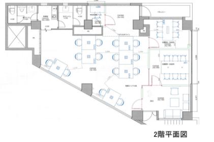 恵比寿の希少坪セットアップの居抜き賃貸オフィス物件(約30坪) ｜居抜きオフィス物件検索サイト【vivit-ビビット】（2）