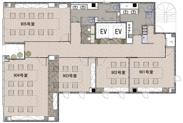 御徒町のシェアオフィス 共用の会議室やラウンジあり！！の居抜き賃貸オフィス物件(約15坪) ｜居抜きオフィス物件検索サイト【vivit-ビビット】（2）