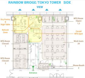 レインボーブリッジVIEWの居抜き賃貸オフィス物件(約55坪) ｜居抜きオフィス物件検索サイト【vivit-ビビット】（サムネイル2）