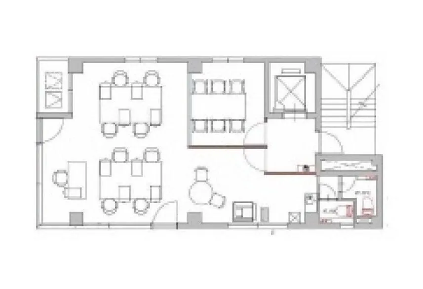 駅近 内装付き 会議室1部屋の居抜き賃貸オフィス物件(約20坪) ｜居抜きオフィス物件検索サイト【vivit-ビビット】（2）