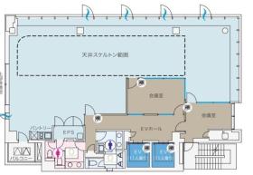 天井スケルトン 会議室2室の居抜き賃貸オフィス物件(約70坪) ｜居抜きオフィス物件検索サイト【vivit-ビビット】（サムネイル2）