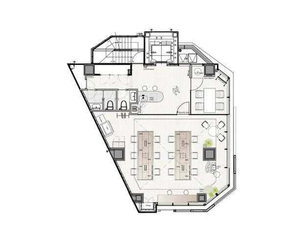 駅徒歩1分 おしゃれなフルセットアップの居抜き賃貸オフィス物件(約30坪) ｜居抜きオフィス物件検索サイト【vivit-ビビット】（2）
