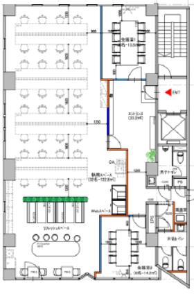 品川区　内装付きオフィス！の居抜き賃貸オフィス物件(約60坪) ｜居抜きオフィス物件検索サイト【vivit-ビビット】（サムネイル2）