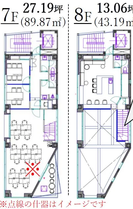 専用テラス付き！ 渋谷のセットアップオフィス！の居抜き賃貸オフィス物件(約40坪) ｜居抜きオフィス物件検索サイト【vivit-ビビット】（2）