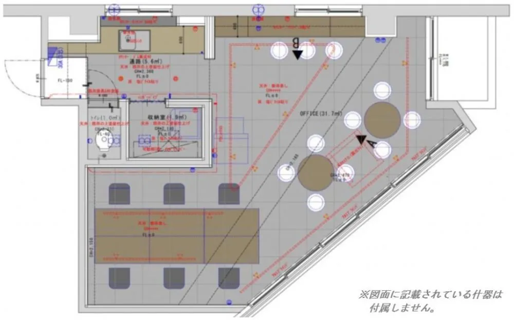西麻布の交差点角、採光に恵まれた小規模オフィスの居抜き賃貸オフィス物件(約10坪) ｜居抜きオフィス物件検索サイト【vivit-ビビット】（2）